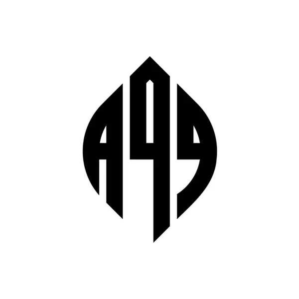 Aqq Cirkel Bokstav Logotyp Design Med Cirkel Och Ellips Form — Stock vektor
