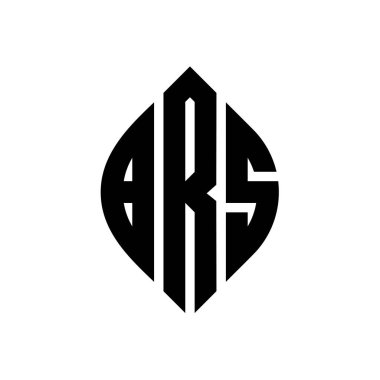 Çember ve elips şekilli BRS daire harf logosu tasarımı. Tipografik tarzda BRS elips harfleri. Üç baş harf daire şeklinde bir logo oluşturuyor. BRS Çemberi Amblemi Soyut Monogram Harf İşaretleme Vektörü.