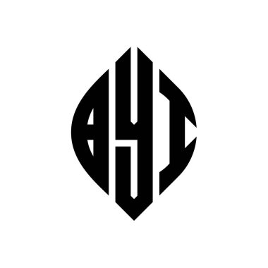 Daire şeklinde ve elips şekilli BYI daire harf logosu tasarımı. Tipografik tarzda BYI elips harfleri. Üç baş harf daire şeklinde bir logo oluşturuyor. BYI Çember Amblemi Soyut Monogram Harf İşaretleme Vektörü.