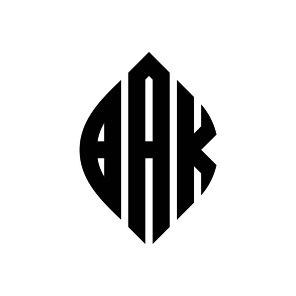 Bak Cirkel Bokstav Logotyp Design Med Cirkel Och Ellips Form — Stock vektor