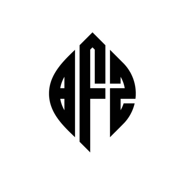 Bfz Circle Letter Logo Design Circle Ellipse Shape Bfz Ellipse — Stock Vector