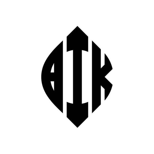 Bik Cirkel Bokstav Logotyp Design Med Cirkel Och Ellips Form — Stock vektor
