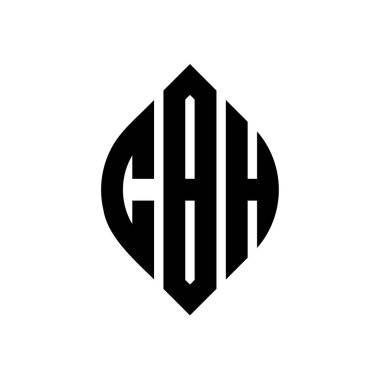 Çember ve elips şekilli CBH daire harf logosu tasarımı. CBH elips harfleri tipografik tarzda. Üç baş harf daire şeklinde bir logo oluşturuyor. CBH Çemberi Amblemi Soyut Monogram Harf İşaretleme Vektörü.
