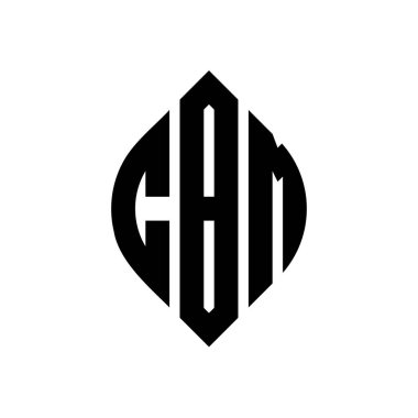 Çember ve elips şekilli CBM daire harf logosu tasarımı. Tipografik şekilli CBM elips harfleri. Üç baş harf daire şeklinde bir logo oluşturuyor. CBM Çemberi Amblemi Soyut Monogram Harf İşaretleyici Vektörü.