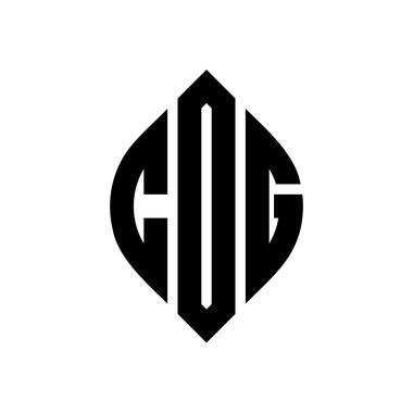 Çember ve elips şekilli CDG daire harf logosu tasarımı. Tipografik biçimli CDG elips harfleri. Üç baş harf daire şeklinde bir logo oluşturuyor. CDG Çember Amblemi Soyut Monogram Harf İşaretleyici Vektörü.