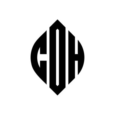 Çember ve elips şekilli CDH daire harf logosu tasarımı. Tipografik biçimli CDH elips harfleri. Üç baş harf daire şeklinde bir logo oluşturuyor. CDH Çember Amblemi Soyut Monogram Harf İşaretleme Vektörü.