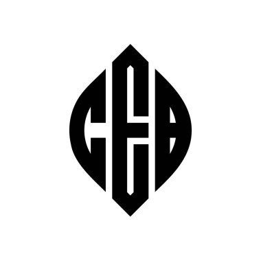 Çember ve elips şekilli CEB daire harf logosu tasarımı. CEB elips harfleri tipografik tarzda. Üç baş harf daire şeklinde bir logo oluşturuyor. CEB Çemberi Amblemi Soyut Monogram Harf İşaretleme Vektörü.