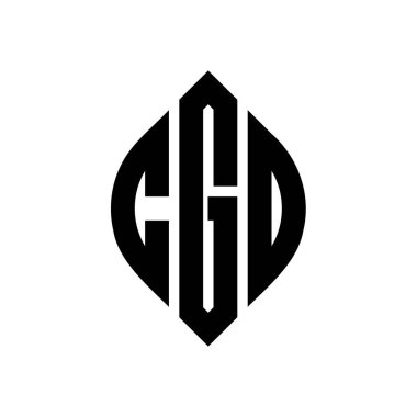 Çember ve elips şekilli CGD daire harf logosu tasarımı. Tipografik biçimli CGD elips harfleri. Üç baş harf daire şeklinde bir logo oluşturuyor. CGD Çember Amblemi Soyut Monogram Harf İşaretleyici Vektörü.