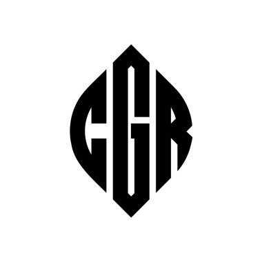 Çember ve elips şekilli CGR daire harf logosu tasarımı. CGR elips harfleri tipografik tarzda. Üç baş harf daire şeklinde bir logo oluşturuyor. CGR Çember Amblemi Soyut Monogram Harf İşaretleyici Vektörü.