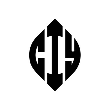 Çember ve elips şekilli CIY daire harf logosu tasarımı. Tipografik şekilli CIY elips harfleri. Üç baş harf daire şeklinde bir logo oluşturuyor. CIY Çember Amblemi Soyut Monogram Harf İşaretleme Vektörü.