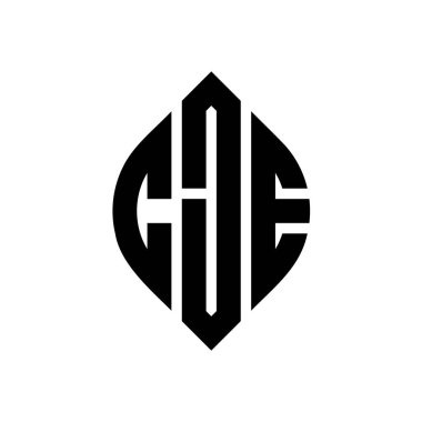 Çember ve elips şekilli CJE daire harf logosu tasarımı. Tipografik biçimli CJE elips harfleri. Üç baş harf daire şeklinde bir logo oluşturuyor. CJE Çember Amblemi Soyut Monogram Harf İşaretleyici Vektörü.