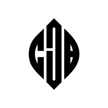 Çember ve elips şekilli CJB daire harf logosu tasarımı. Tipografik biçimli CJB elips harfleri. Üç baş harf daire şeklinde bir logo oluşturuyor. CJB Çember Amblemi Soyut Monogram Harf İşaretleyici Vektörü.