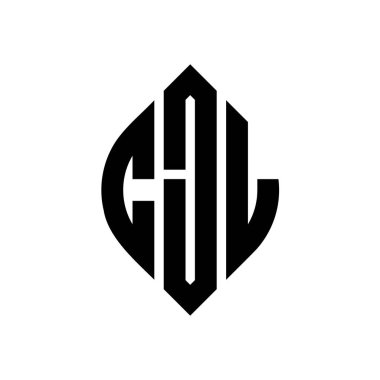 Çember ve elips şekilli CJL daire harf logosu tasarımı. Tipografik biçimli CJL elips harfleri. Üç baş harf daire şeklinde bir logo oluşturuyor. CJL Çember Amblemi Soyut Monogram Harf İşaretleyici Vektörü.
