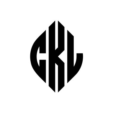Çember ve elips şekilli CKL daire harf logosu tasarımı. Tipografik biçimli CKL elips harfleri. Üç baş harf daire şeklinde bir logo oluşturuyor. CKL Çember Amblemi Soyut Monogram Harf İşaretleyici Vektörü.