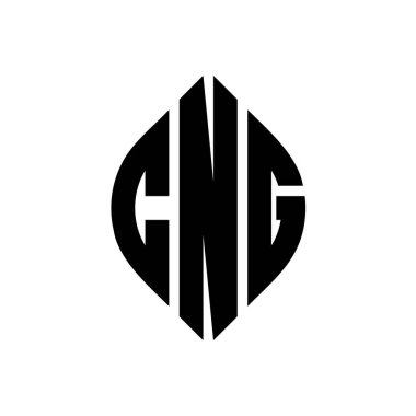 Çember ve elips şekilli CNG daire harf logosu tasarımı. Typographic tarzında CNG elips harfleri. Üç baş harf daire şeklinde bir logo oluşturuyor. CNG Çemberi Amblemi Soyut Monogram Harf İşaretleyici Vektörü.