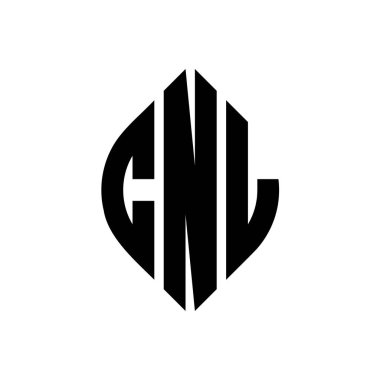 Çember ve elips şekilli CNL daire harf logosu tasarımı. Tipografik tarzda CNL elips harfleri. Üç baş harf daire şeklinde bir logo oluşturuyor. CNL Çemberi Amblemi Soyut Monogram Harf İşaretleyici Vektörü.