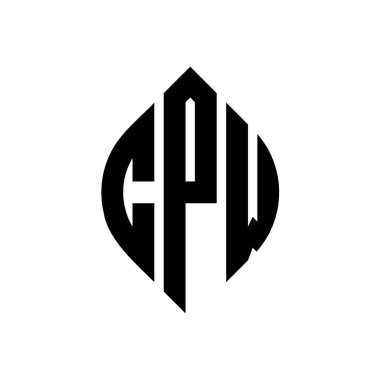 Çember ve elips şekilli CPW daire harf logosu tasarımı. Tipografik tarzda CPW elips harfleri. Üç baş harf daire şeklinde bir logo oluşturuyor. CPW Çember Amblemi Soyut Monogram Harf İşaretleyici Vektörü.