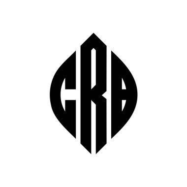 Çember ve elips şekilli CRB daire harf logosu tasarımı. Tipografik biçimli CRB elips harfleri. Üç baş harf daire şeklinde bir logo oluşturuyor. CRB Çember Amblemi Soyut Monogram Harf İşaretleyici Vektörü.