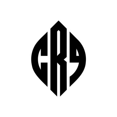 Çember ve elips şekilli CRQ daire harf logosu tasarımı. CRQ elips harfleri tipografik tarzda. Üç baş harf daire şeklinde bir logo oluşturuyor. CRQ Çemberi Amblemi Soyut Monogram Harf İşaretleyici Vektörü.