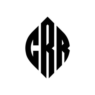 Çember ve elips şekilli CRR daire harf logosu tasarımı. CRR elips harfleri tipografik tarzda. Üç baş harf daire şeklinde bir logo oluşturuyor. CRR Çember Amblemi Soyut Monogram Harf İşaretleyici Vektörü.