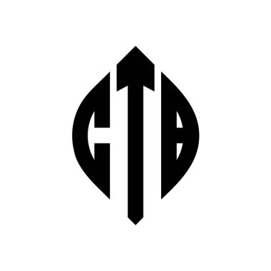 Çember ve elips şekilli CTB daire harf logosu tasarımı. Tipografik tarzda CTB elips harfleri. Üç baş harf daire şeklinde bir logo oluşturuyor. CTB Çemberi Amblemi Soyut Monogram Harf İşaretleme Vektörü.
