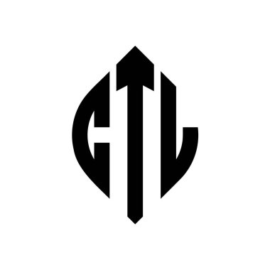 Çember ve elips şekilli CTL daire harf logosu tasarımı. Tipografik tarzda CTL elips harfleri. Üç baş harf daire şeklinde bir logo oluşturuyor. CTL Çember Amblemi Soyut Monogram Harf İşaretleyici Vektörü.