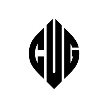 Çember ve elips şekilli CVG daire harf logosu tasarımı. Tipografik biçimli CVG elips harfleri. Üç baş harf daire şeklinde bir logo oluşturuyor. CVG Çember Amblemi Soyut Monogram Harf İşaretleyici Vektörü.