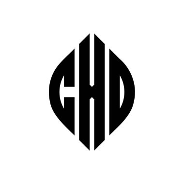 Çember ve elips şekilli CXD daire harf logosu tasarımı. Tipografik biçimli CXD elips harfleri. Üç baş harf daire şeklinde bir logo oluşturuyor. CXD Çember Amblemi Soyut Monogram Harf İşaretleyici Vektörü.