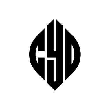 Çember ve elips şekilli CYO daire harf logosu tasarımı. CYO elips harfleri tipografik tarzda. Üç baş harf daire şeklinde bir logo oluşturuyor. CYO Çember Amblemi Soyut Monogram Harf İşaretleyici Vektörü.