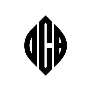 Daire ve elips şekilli DCB daire harf logosu tasarımı. Tipografik biçimli DCB elips harfleri. Üç baş harf daire şeklinde bir logo oluşturuyor. DCB Çember Amblemi Soyut Monogram Harf İşaretleyici Vektörü.