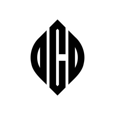 Daire ve elips şekilli DCO daire harf logosu tasarımı. DCO elips harfleri tipografik tarzda. Üç baş harf daire şeklinde bir logo oluşturuyor. DCO Çemberi Amblemi Soyut Monogram Harf İşaretleyici Vektörü.