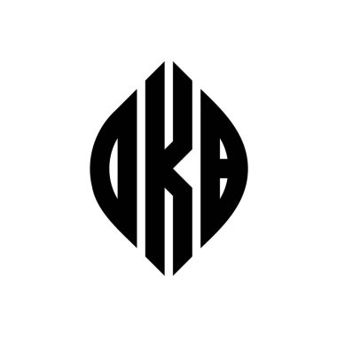 Daire ve elips şekilli DKB daire harf logosu tasarımı. Tipografik biçimli DKB elips harfleri. Üç baş harf daire şeklinde bir logo oluşturuyor. DKB Çember Amblemi Soyut Monogram Harf İşaretleyici Vektörü.