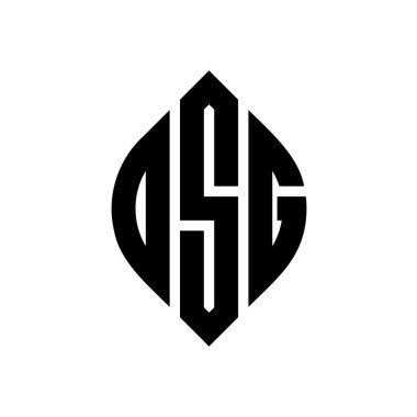 Daire ve elips şekilli DSG daire harf logosu tasarımı. Tipografik biçimli DSG elips harfleri. Üç baş harf daire şeklinde bir logo oluşturuyor. DSG Çember Amblemi Soyut Monogram Harf İşaretleyici Vektörü.