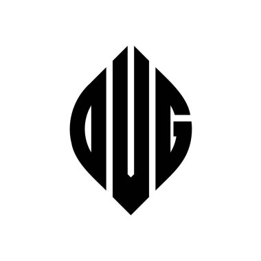 Daire ve elips şekilli DVG daire harf logosu tasarımı. Tipografik biçimli DVG elips harfleri. Üç baş harf daire şeklinde bir logo oluşturuyor. DVG Çemberi Amblemi Soyut Monogram Harf İşaretleyici Vektörü.