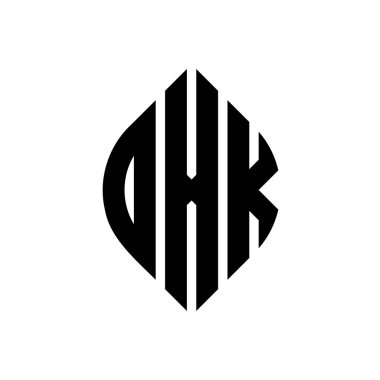 Daire ve elips şekilli DXK daire harf logosu tasarımı. Tipografik biçimli DXK elips harfleri. Üç baş harf daire şeklinde bir logo oluşturuyor. DXK Çember Amblemi Soyut Monogram Harf İşaretleyici Vektörü.