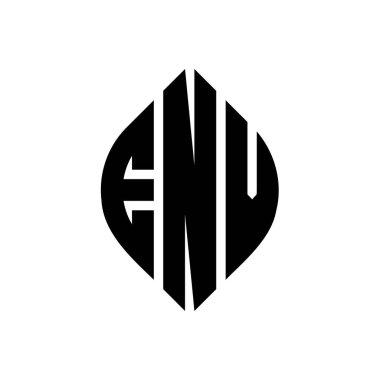 Çember ve elips şekilli ENV daire harf logosu tasarımı. Tipografik tarzda ENV elips harfleri. Üç baş harf daire şeklinde bir logo oluşturuyor. ENV Çember Amblemi Soyut Monogram Harf İşaretleme Vektörü.