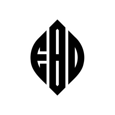 Çember ve elips şekilli EBD daire harf logosu tasarımı. EBD elips harfleri tipografik tarzda. Üç baş harf daire şeklinde bir logo oluşturuyor. EBD Çember Amblemi Soyut Monogram Harf İşaretleyici Vektörü.