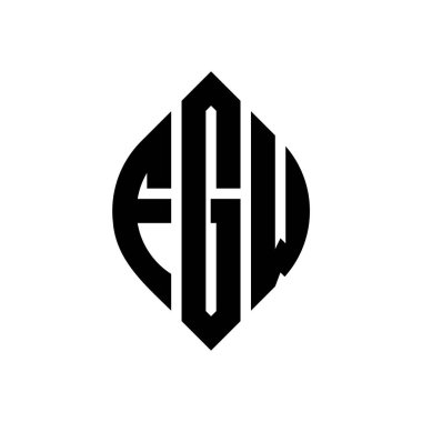 Çember ve elips şekilli FGW daire harf logosu tasarımı. FGW elips harfleri tipografik tarzda. Üç baş harf daire şeklinde bir logo oluşturuyor. FGW Çember Amblemi Soyut Monogram Harf İşaretleyici Vektörü.