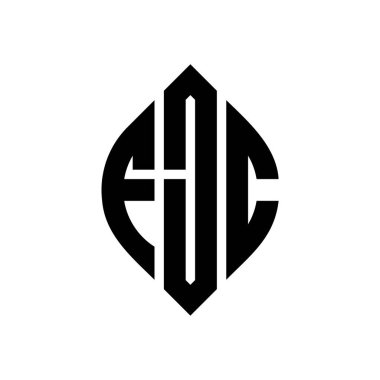 Çember ve elips şekilli FJC daire harf logosu tasarımı. FJC elips harfleri tipografik tarzda. Üç baş harf daire şeklinde bir logo oluşturuyor. FJC Çember Amblemi Soyut Monogram Harf İşaretleyici Vektörü.