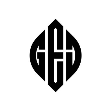 GEJ daire şeklinde ve elips şekilli harf logosu tasarımı. GEJ elips harfleri tipografik tarzda. Üç baş harf daire şeklinde bir logo oluşturuyor. GEJ Çember Amblemi Soyut Monogram Harf İşaretleme Vektörü.