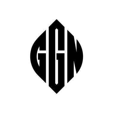 Çember ve elips şekilli GGN daire harf logosu tasarımı. Tipografik biçimli GGN elips harfleri. Üç baş harf daire şeklinde bir logo oluşturuyor. GGN Çember Amblemi Soyut Monogram Harf İşaretleyici. Çember ve ellip ile GGN daire harf logosu tasarımı