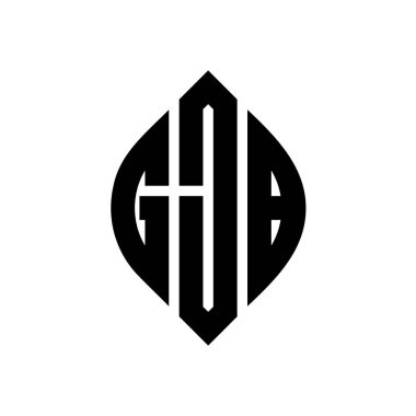 Çember ve elips şekilli GJB daire harf logosu tasarımı. Tipografik biçimli GJB elips harfleri. Üç baş harf daire şeklinde bir logo oluşturuyor. GJB Çember Amblemi Soyut Monogram Harf İşaretleyici Vektörü.