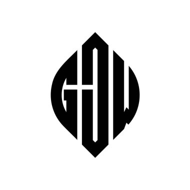 Çember ve elips şekilli GJW daire harf logosu tasarımı. Tipografik tarzda GJW elips harfleri. Üç baş harf daire şeklinde bir logo oluşturuyor. GJW Çember Amblemi Soyut Monogram Harf İşaretleyici Vektörü.