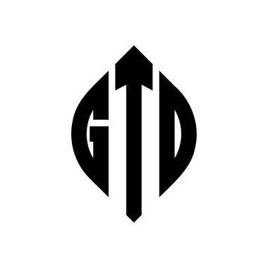 Çember ve elips şekilli GTD daire harf logosu tasarımı. Tipografik biçimli GTD elips harfleri. Üç baş harf daire şeklinde bir logo oluşturuyor. GTD Çember Amblemi Soyut Monogram Harf İşaretleyici Vektörü.
