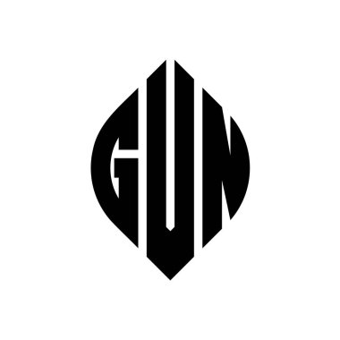 Çember ve elips şekilli GVN daire harf logosu tasarımı. Tipografik biçimli GVN elips harfleri. Üç baş harf daire şeklinde bir logo oluşturuyor. GVN Çember Amblemi Soyut Monogram Harf İşaretleyici Vektörü.