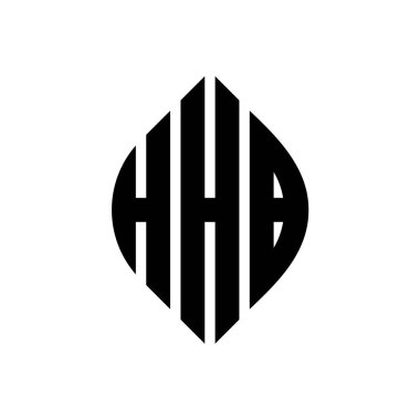 Çember ve elips şekilli HHB daire harf logosu tasarımı. HHB elips harfleri tipografik tarzda. Üç baş harf daire şeklinde bir logo oluşturuyor. HHB Çember Amblemi Soyut Monogram Harf İşaretleyici Vektörü.