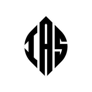 Daire ve elips şekilli IAS daire harf logosu tasarımı. Typographic tarzında IAS elips harfleri. Üç baş harf daire şeklinde bir logo oluşturuyor. IAS Çember Amblemi Soyut Monogram Harf İşaretleme Vektörü.