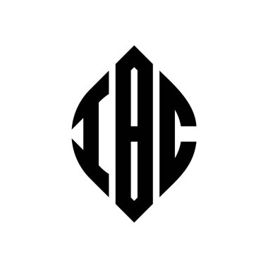 Çember ve elips şekilli IBC daire harf logosu tasarımı. Typographic tarzında IBC elips harfleri. Üç baş harf daire şeklinde bir logo oluşturuyor. IBC Çember Amblemi Soyut Monogram Harf İşaretleyici Vektörü.