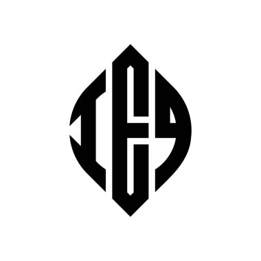Dairesel ve elips şekilli IEQ daire harf logosu tasarımı. Typographic tarzında IEQ elips harfleri. Üç baş harf daire şeklinde bir logo oluşturuyor. IEQ Çember Amblemi Soyut Monogram Harf İşaretleyici Vektörü.
