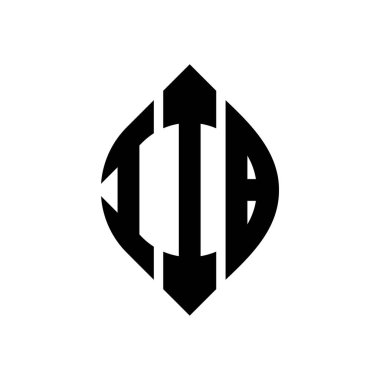 IIB daire harf logosu dizaynı daire ve elips şeklinde. IIB elips harfleri tipografik tarzda. Üç baş harf daire şeklinde bir logo oluşturuyor. IIB Çemberi Amblemi Soyut Monogram Harf İşaretleme Vektörü.